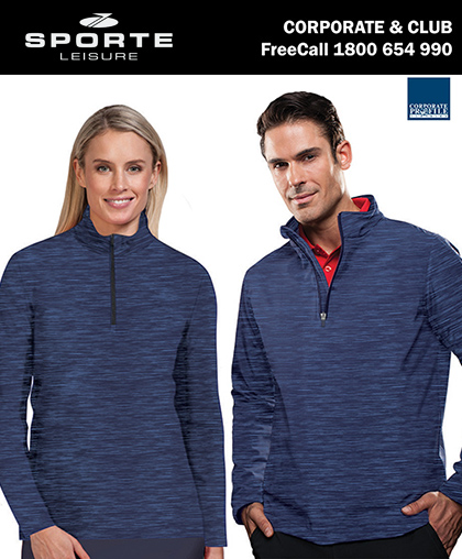 Enjoy wearing Premium Corporate Zip Pullovers by the Sportec Team. Top class Australian logo embroidery service. Navy Heather and Charcoal Heather. Corporate Profile Clothing FreeCall 1800 654 990